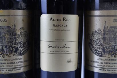 3 bouteilles de MARGAUX Alter Ego 2005 du...