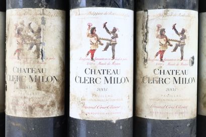 11 bouteilles PAUILLAC 2005 du Château CLERC...