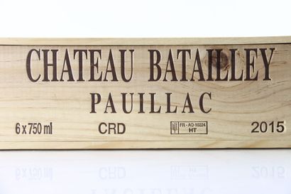 6 bouteilles de PAUILLAC 2015 du Château...