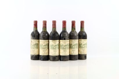 6 bouteilles de GRAVES 1981 du Château CARBONNIEUX...