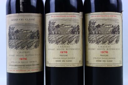 Réunion de 3 bouteilles de PAUILLAC du Château...