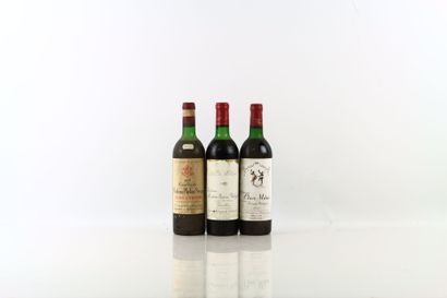 Réunion de 3 bouteilles de Bordeaux :
- 1...
