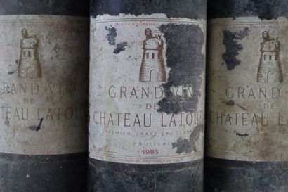 3 bouteilles de PAUILLAC 1983 du Château...