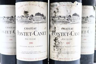 12 bouteilles de PAUILLAC 1981 du Château...