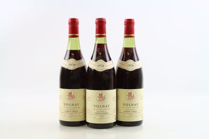 3 bouteilles de VOLNAY 1978 par THOMAS FRERES...