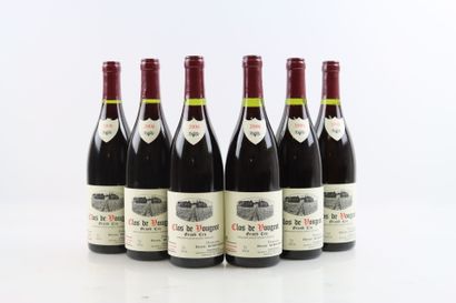 6 bouteilles de CLOS DE VOUGEOT 2000 du Domaine...