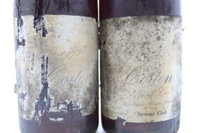 2 bouteilles de CORTON 1973 par le SAVOUR...