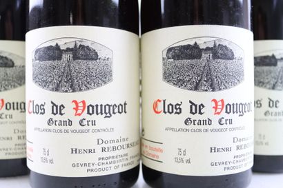 6 bouteilles de CLOS DE VOUGEOT 2002 du Domaine...