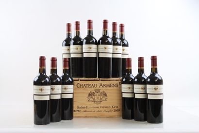 12 bottles of SAINT-EMILION Grand Cru 2009...