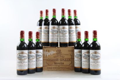 12 bouteilles de MOULIS EN MEDOC 1990 du...