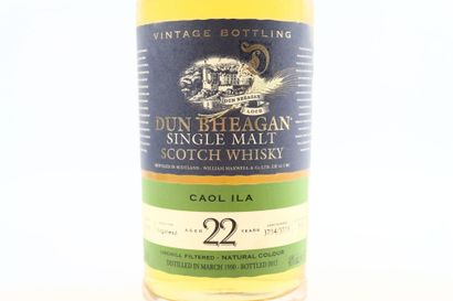 1 bouteille de WHISKY Islay 22 ans par la...