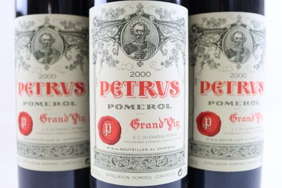 3 bottles of PETRUS POMEROL 2000, original...