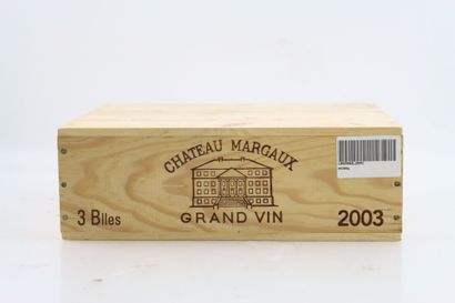 3 bouteilles de MARGAUX 2003 du Château MARGAUX,...