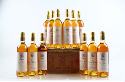 12 bouteilles de SAUTERNES 1990 du Château...