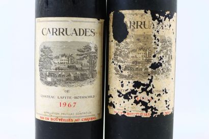 Réunion de 2 bouteilles de PAUILLAC de CARRUADES...
