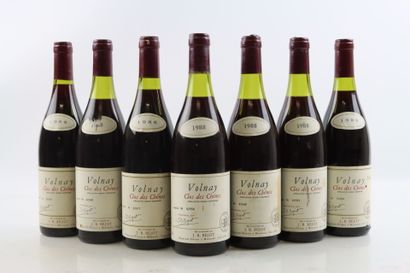 7 bouteilles de VOLNAY Clos des Chênes 1988...