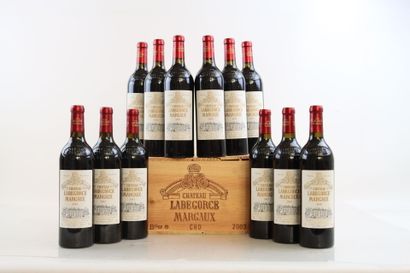 12 bouteilles de MARGAUX 2003 du Château...