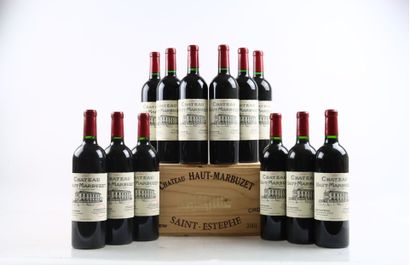 12 bouteilles de SAINT-ESTEPHE 2001 du Château...