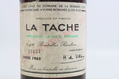 1 bouteille de LA TACHE 1965 du Domaine de...