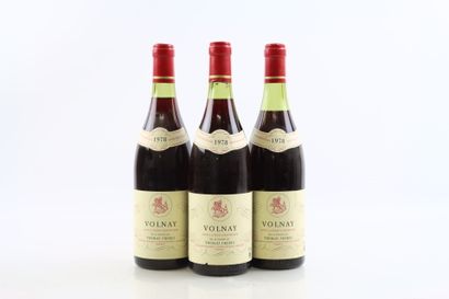 3 bouteilles de VOLNAY 1978 par THOMAS FRERES...