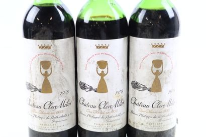6 bouteilles de PAUILLAC 1978 du Château...