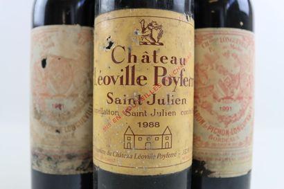 Réunion de 3 bouteilles de vin de Bordeaux,...
