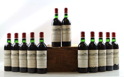 Caisse bois 12 bouteilles de PAUILLAC 1974...