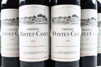 10 bouteilles de PAUILLAC 1974 du Château...