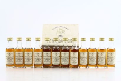 12 Mignonnettes de SCOTCH WHISKY Single Highland...