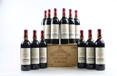 12 bouteilles de MARGAUX 2001 du Château...