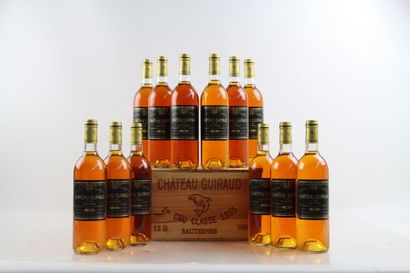 12 bouteilles de SAUTERNES 1995 du Château...