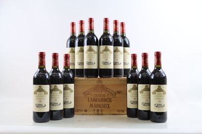 12 bouteilles de MARGAUX 1996 du Château...