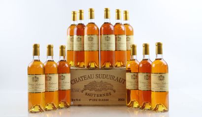 12 bouteilles de SAUTERNES 2003 du Château...