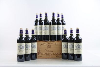 12 bouteilles de PAUILLAC 2002 du Château...