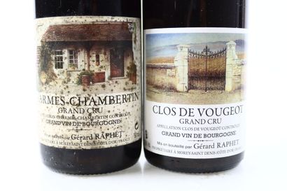 Réunion de 4 bouteilles de Côte de Nuits...