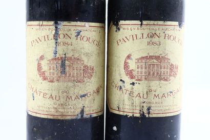 2 bouteilles de MARGAUX 1983 et 1984 du PAVILLON...