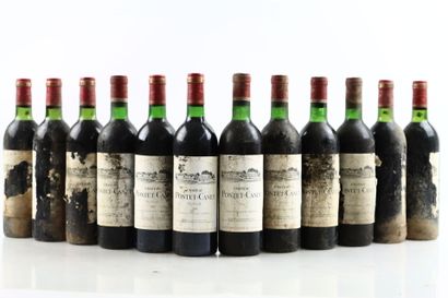 Réunion de 12 bouteilles de PAUILLAC du Château...
