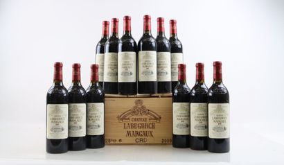12 bouteilles de MARGAUX 2000 du Château...