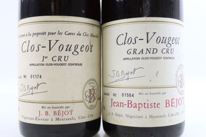 Réunion de 2 bouteilles de CLOS-VOUGEOT 1988...