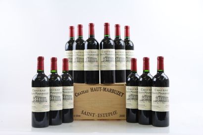 12 bouteilles de SAINT-ESTEPHE 2000 du Château...