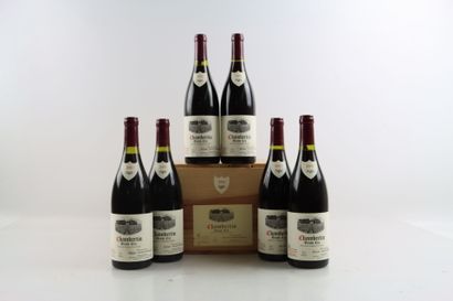 6 bouteilles de CHAMBERTIN 2003 du Domaine...
