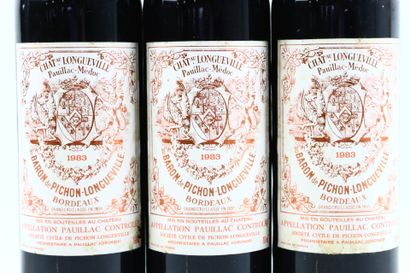 3 bouteilles de PAUILLAC 1983 du Château...