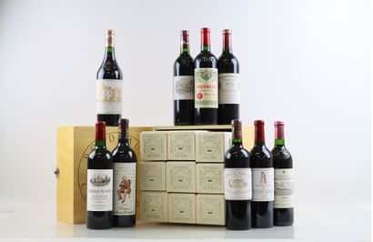 Caisse bois par DUCLOT de 9 bouteilles de...