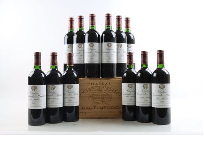 12 bouteilles de HAUT-MEDOC 2000 du Château...