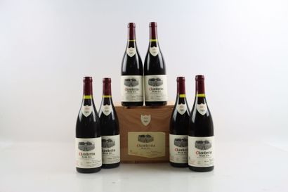 6 bouteilles de CHAMBERTIN 2003 du Domaine...