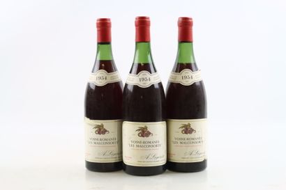 3 bouteilles de VOSNE-ROMANEE Les Malconsorts...
