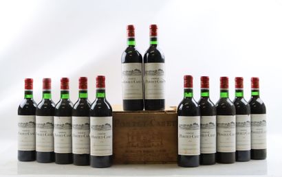 Caisse bois 12 bouteilles de PAUILLAC 1974...