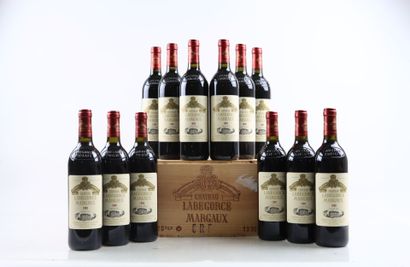 12 bouteilles de MARGAUX 1996 du Château...