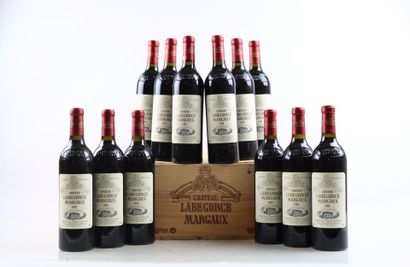 12 bouteilles de MARGAUX 1998 du Château...