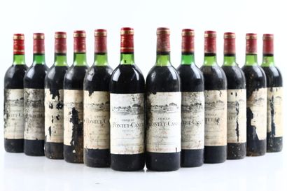 Réunion de 12 bouteilles de PAUILLAC du Château...